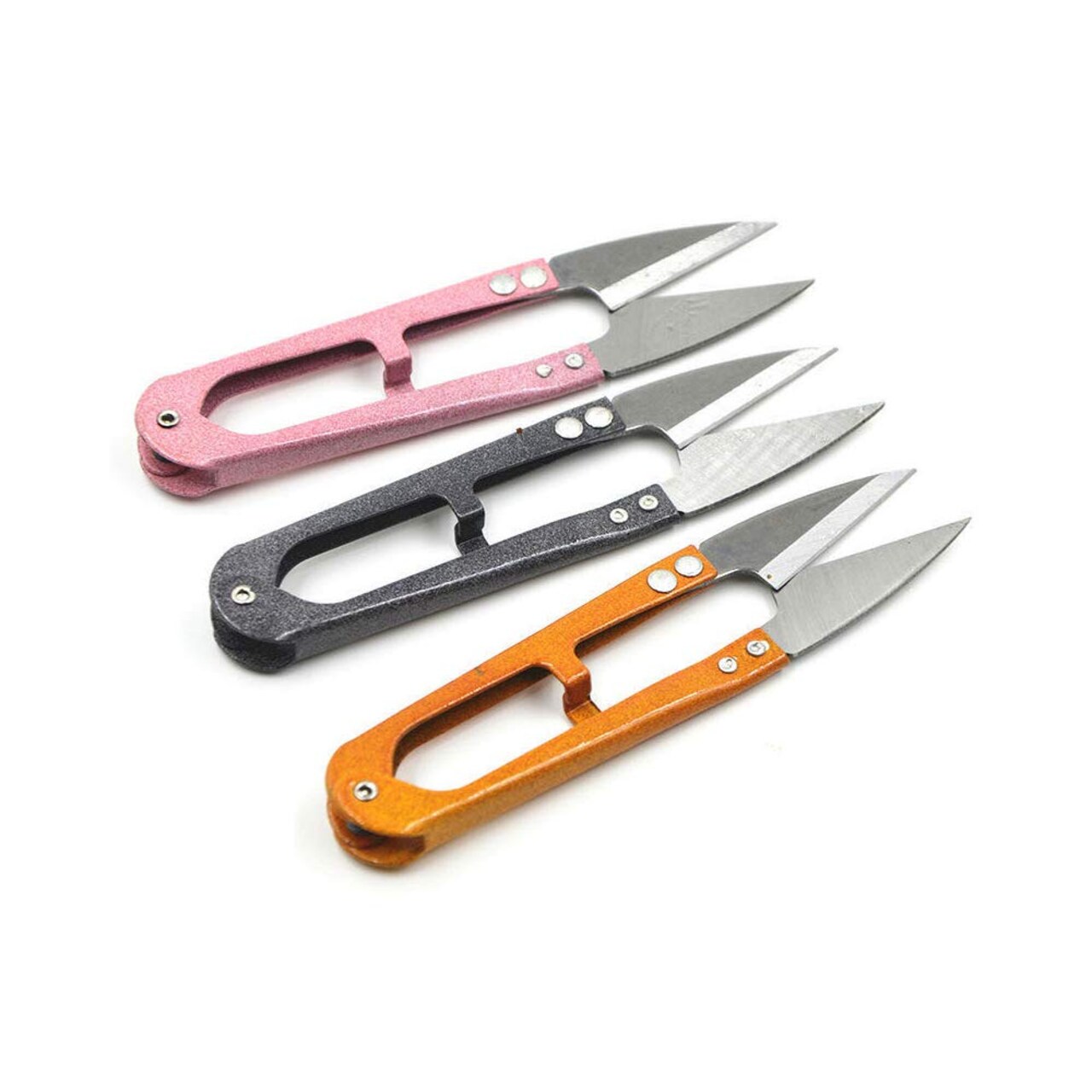 4.1inch Sewing Scissors(pack of 3) Yarn Thread Cutter Small Snips Trimming Nipper - Great for Stitch, Mini DIY Supplies (Multicolored-3)